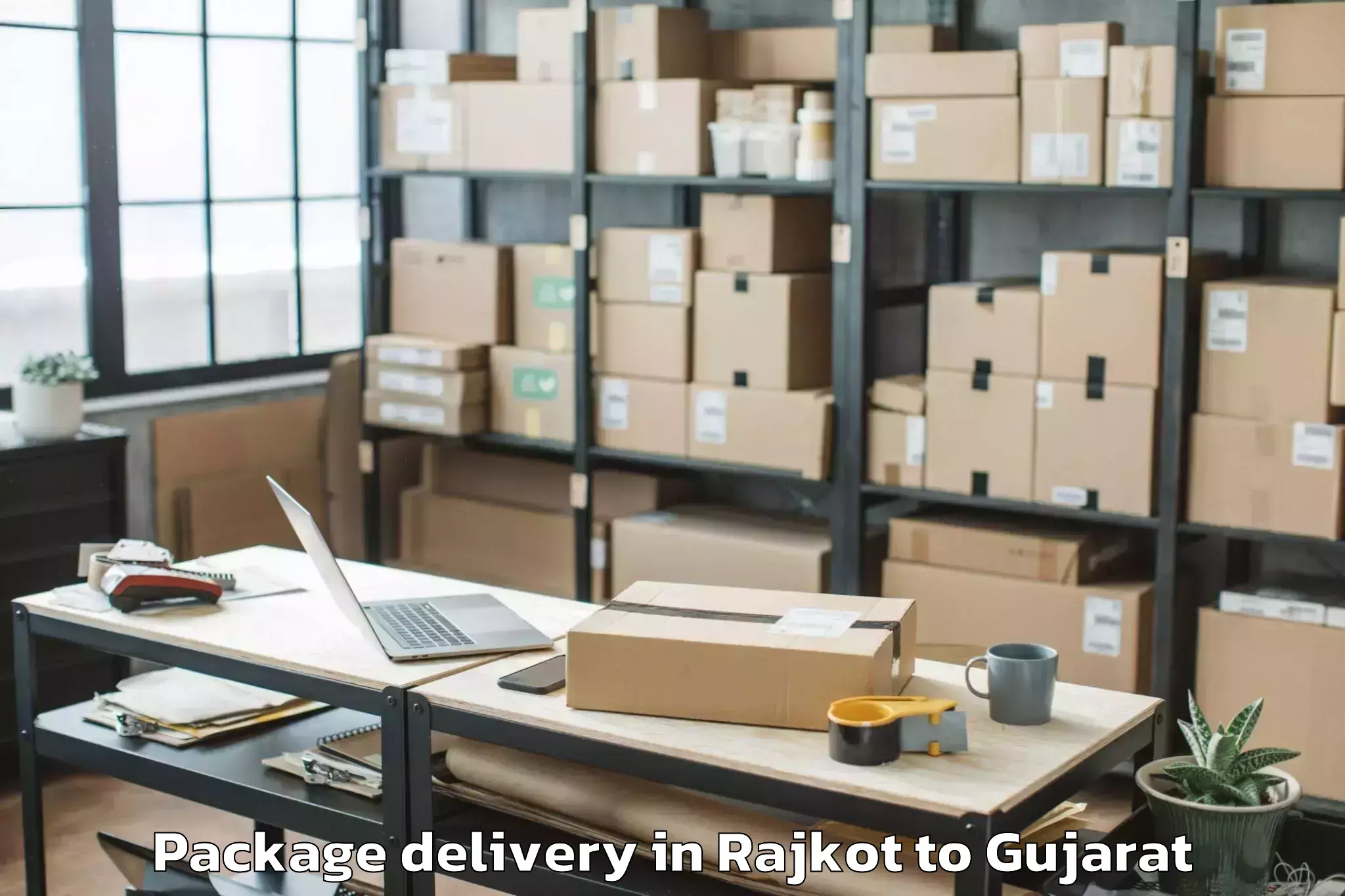 Top Rajkot to Vaghodia Ina Package Delivery Available